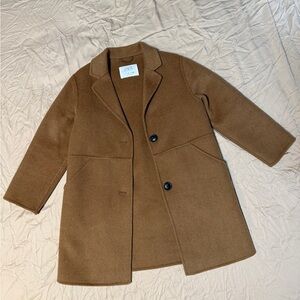 Zara Camel Double-Breasted Coat
